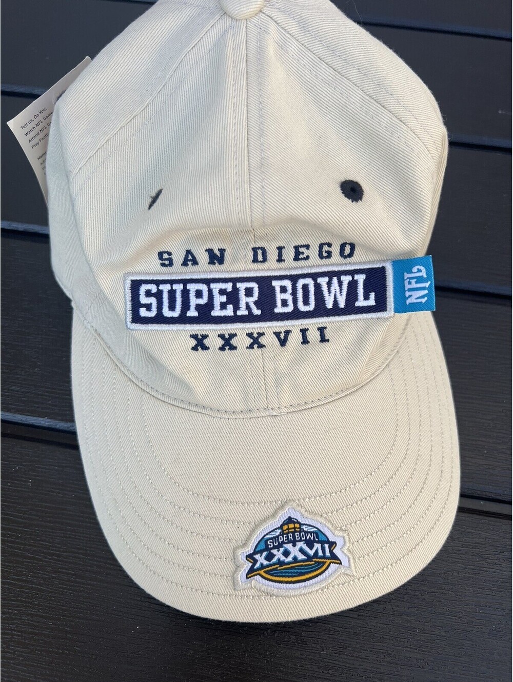 New NFL Super Bowl XXXVII (37) Beige Reebok Cap Hat San Diego
